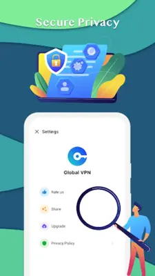 Global VPN android App screenshot 1